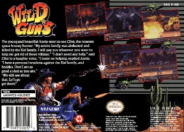 Wild Guns (USA) box cover back